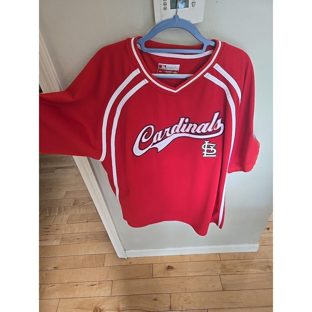 MLB TRUE FAN ST. LOUIS CARDINALS RED JERSEY MEN'S SIZE XXL - Picture 6 of 7